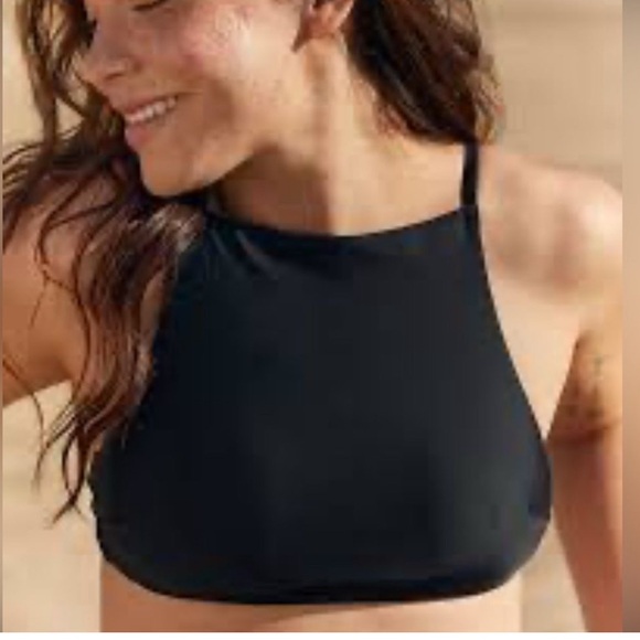 NWT Aerie Black High Neck Bikini Top Reg. $29 - Picture 2 of 7
